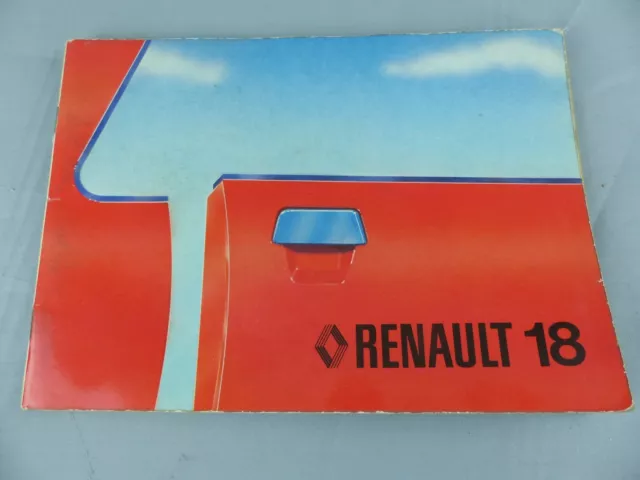 Mode d'emploi RENAULT 18 de 1978 notice d'entretien manuel d'utilisation