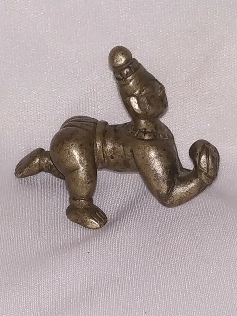 Tradizionale Indiano Rituale Bronzo Statua Dio Bambino Krishna Laddu Gopal #15