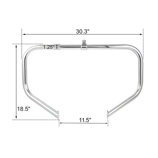 Lower Vented Fairing Speaker Crash Bar Fit For Harley Touring Street Glide 14-23 3