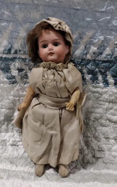 Antique German Papier Mache Bisque Doll