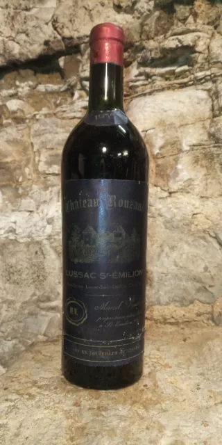 Bouteille Vin Rouge Bordeaux Lussac Saint-Emilion / 1955 / Château Rouzaud