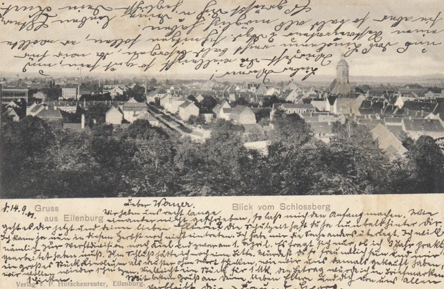 Gruss aus Eilenburg AK 1901 Blick vom Schlossberg Thüringen 2201172