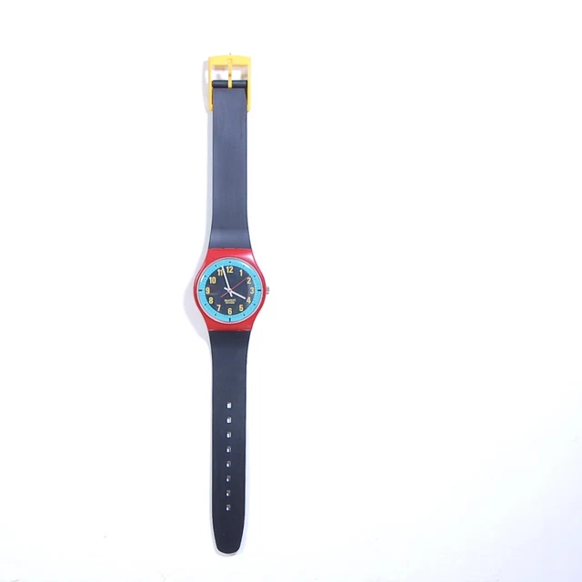 Maxi Swatch Blue Racer MLR107 grande orologio da parete quadrante 27 cm 1987 3