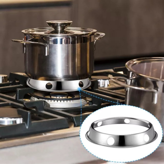 Stainless Steel Wok Pan Stand Support Rack Round Burners Stove Cookware Ring