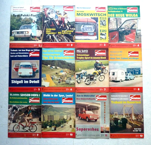 DDR ZEITSCHRIFT DER deutsche Straßenverkehr kompletter Jahrgang 1971 ...