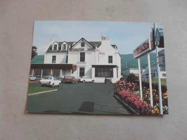 Postcard - Largs - Springfield Hotel - Ford Capri Car - Mini Car - Scotland