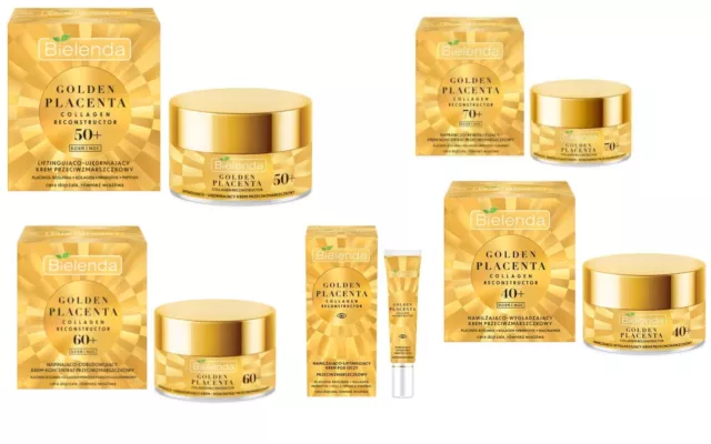 Bielenda Golden Placenta Anti Falten Creme Gesichtscreme-50ml/Augencreme -15 ml