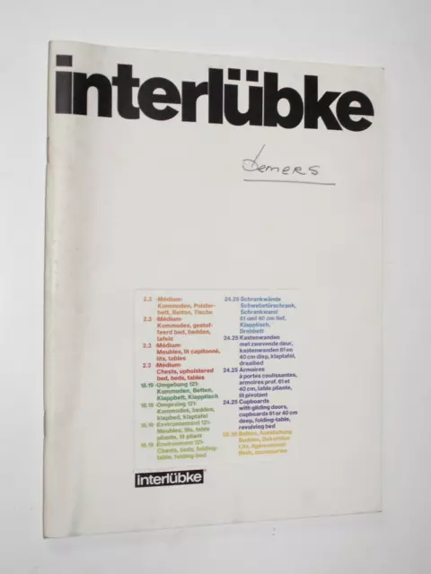 Vintage Interlübke Möbel Prospekt (1974)