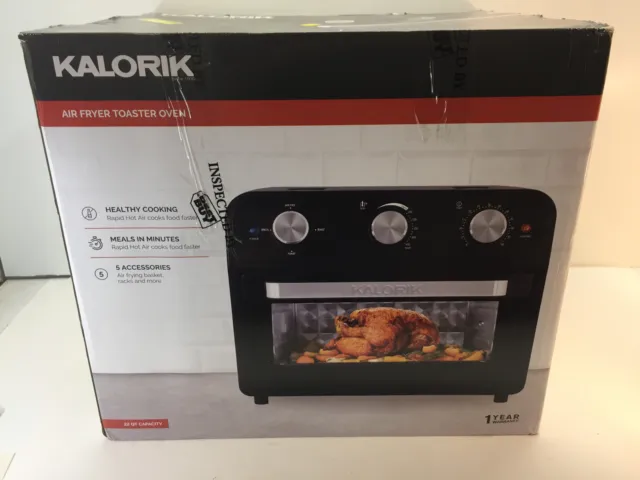 Kalorik - 22qt Analog Air Fryer Toaster Oven - Black (AFO 46129 BK)