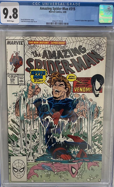 AMAZING SPIDER-MAN 315 (1989) 1st Venom cover Appearance / McFarlane Art CGC 9.8
