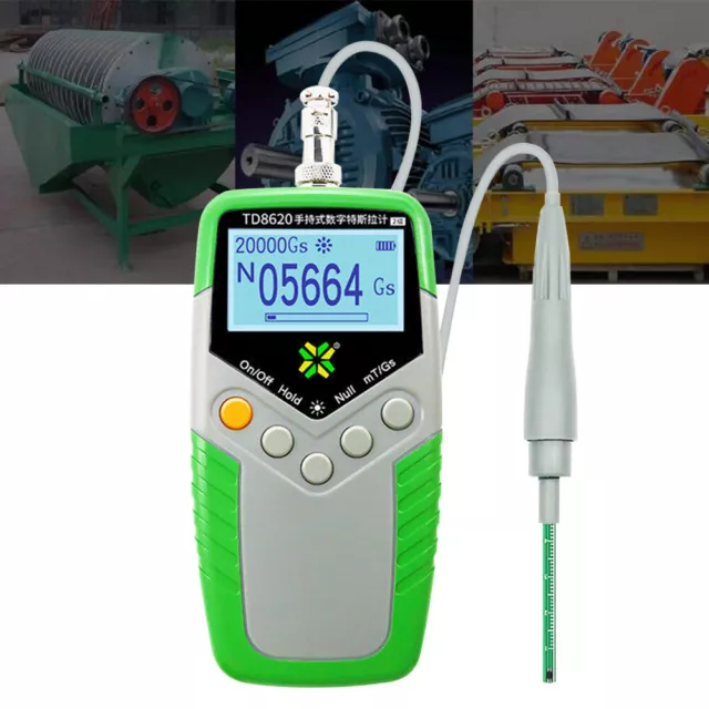 Digital Gauss Meter Magnetometer Surface Magnetic Field Handheld Tesla Meter