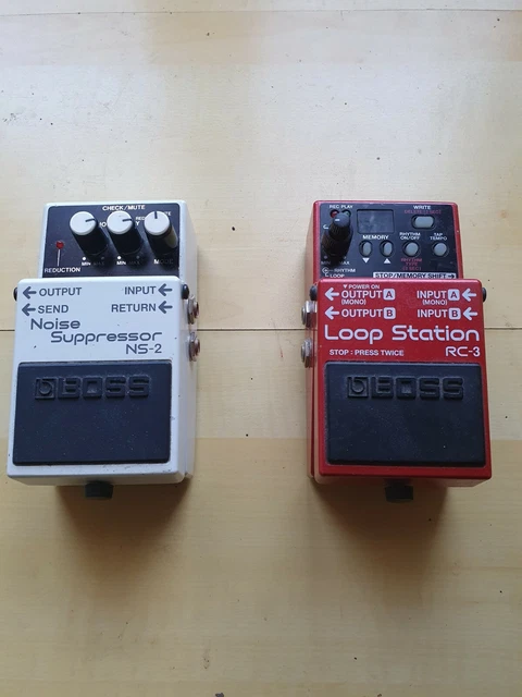 pédale d'effet looper un RC3  et une pédale supressor occasion avec boîte