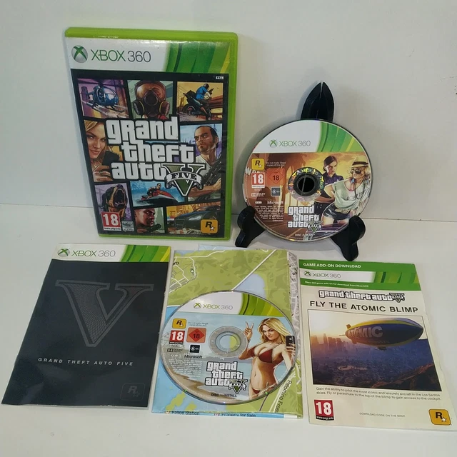 GTA V GRAND Theft Auto 5 Five (Microsoft Xbox 360) Complete with map