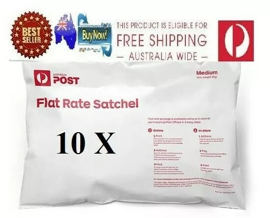 Flat Rate Satchel 10X Medium Bags Australia Post