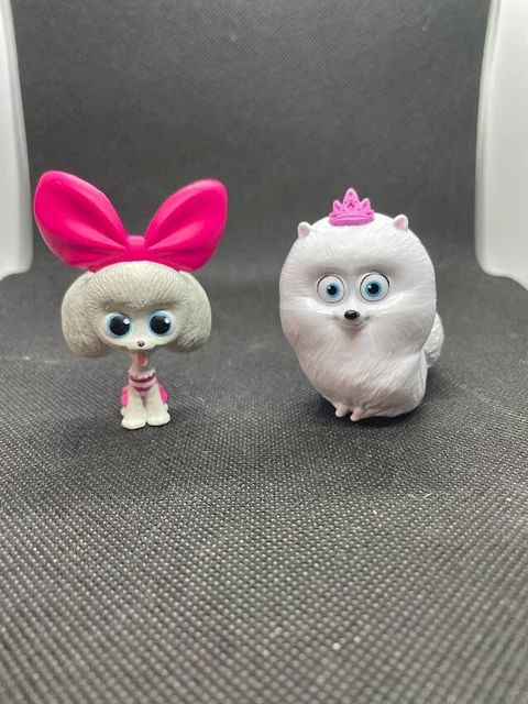 Lot of 2 Secret Life of Pets Figures Princess and Gidget 2" Dog Figures