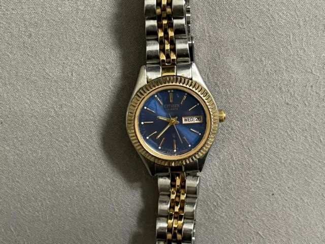 Citizen Blue Dial Two Tone Womens Watch