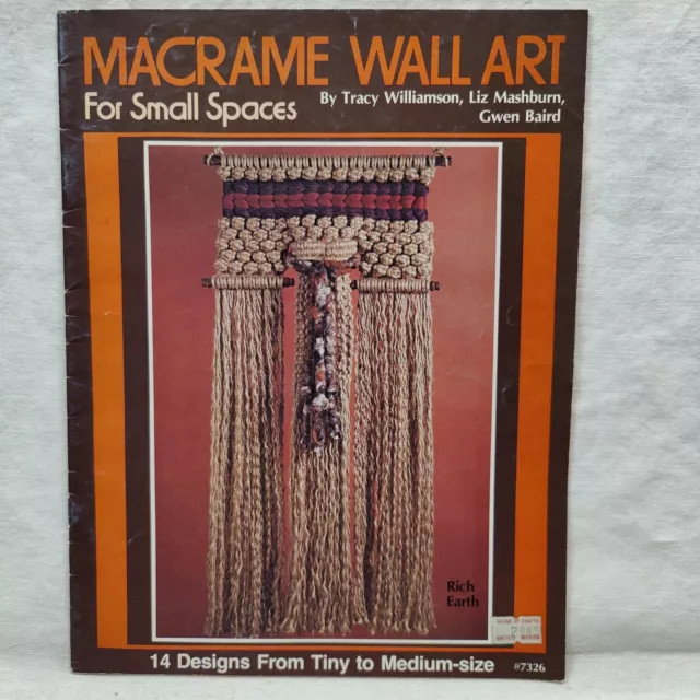 Raro De Colección 1979 PARED MACRAME PARA ESPACIOS PEQUEÑOS ARTE 17 PROYECTOS Libro a Cuadros # 7326