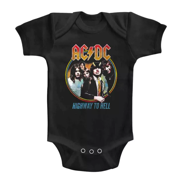 Traje corporal de bebé por cubierta de álbum de ACDC Highway to Hell banda de rock mampero infantil niño niña