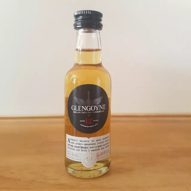 Glengoyne 12 Years Old Single Malt Scotch Whisky 50mL Miniature Bottle 43% ABV