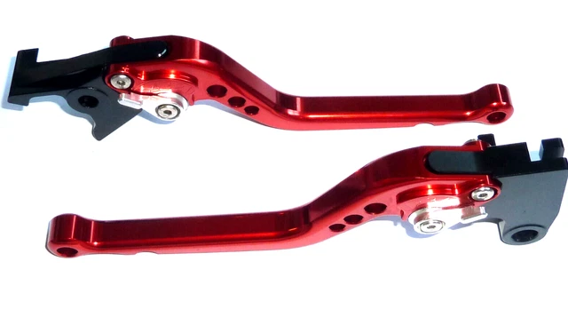 Leviers CNC Longs Rouges Pour Triumph Street Triple R 675 (2009-2015) - Neufs, Origine France
