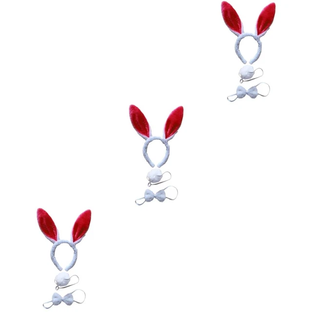 9 pièces Bandeau lapin noeud oreilles pour enfants fête cosplay costume