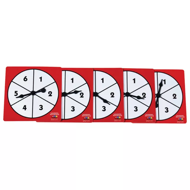 Learning Advantage 1-6 Number Spinners - Set of 5