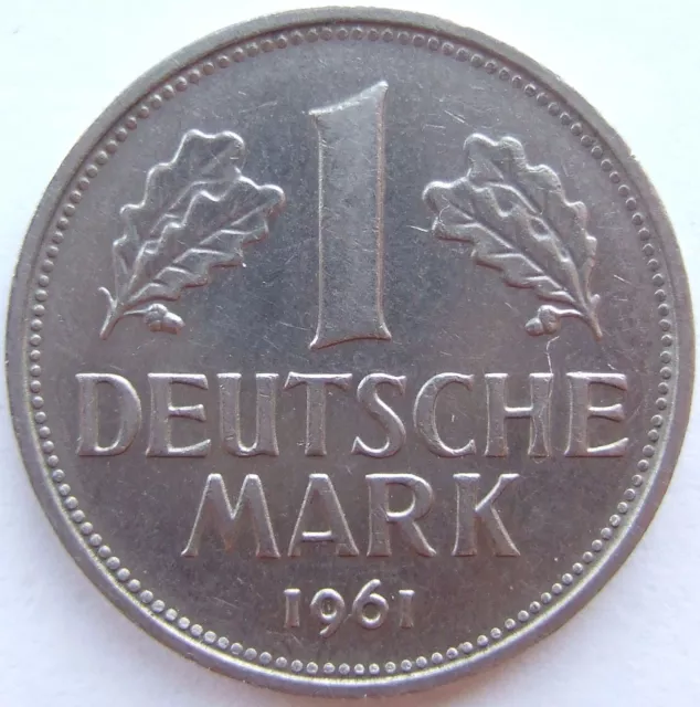 Pièce Rfa 1 Deutsche Mark 1961 F En Extremely fine/Brillant uncirculated