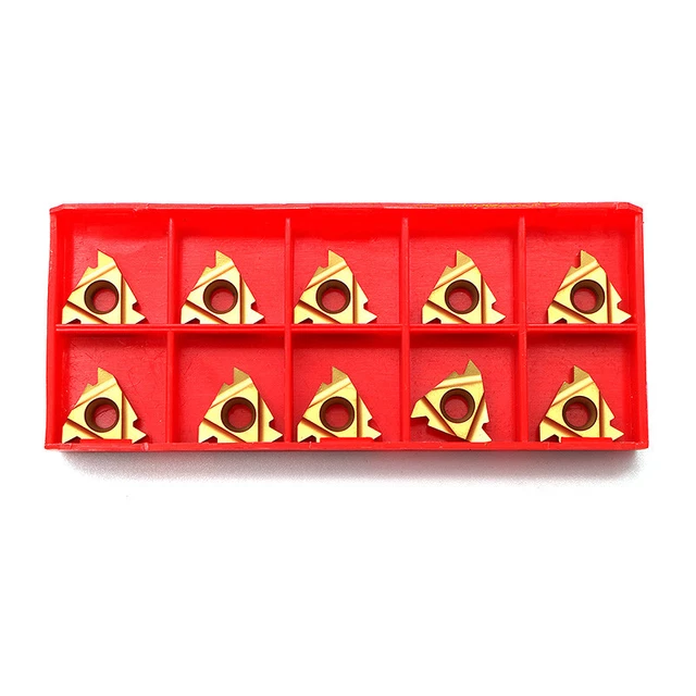 Quality 10Pcs 16IR AG60 Thread Turning Carbide Inserts Cutting CNC Tool Kits