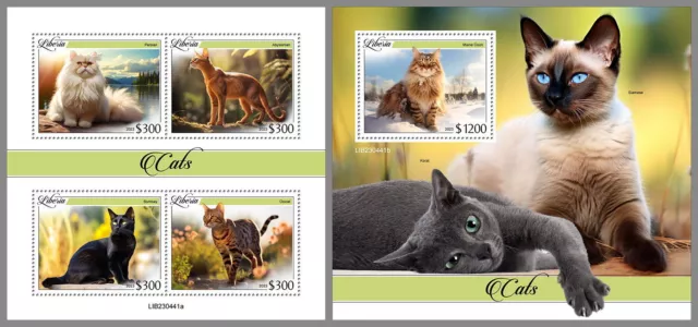 LIBERIA 2023 MNH ** Katzen Cats #441