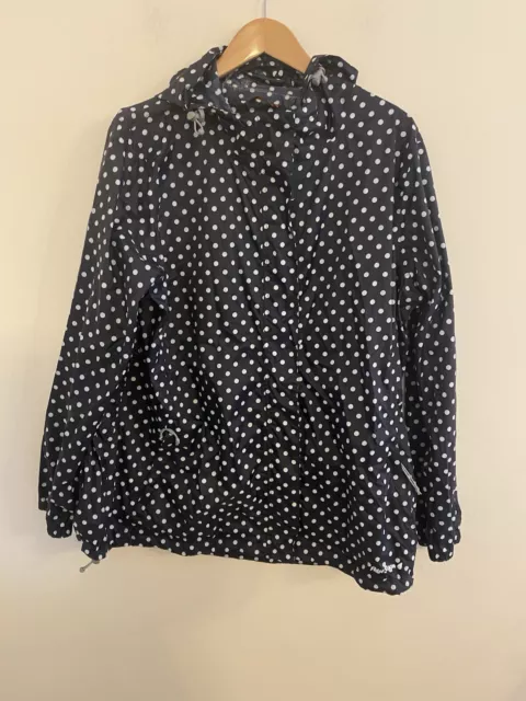 PETER STORM COAT Womens Size 20 Navy Polka Dot Hooded Cagoule Spotted Plus Size 13.00 PicClick UK