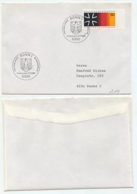 08613 - Mi.Nr. 1266 - Ersttagsbrief, FDC - Sonderstempel: Bonn, 12.11.1985