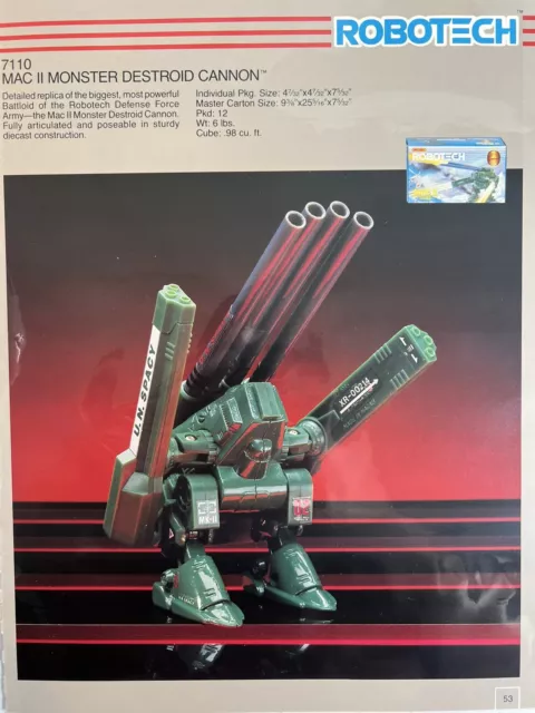 Rare vintage print ad Robotech,￼ Veritech fighters, Mac II, ￼Matchbox catalog
