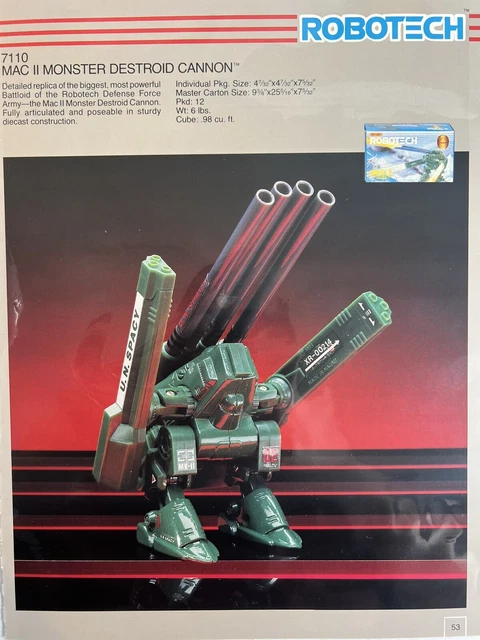 Rare vintage print ad Robotech,￼ Veritech fighters, Mac II, ￼Matchbox catalog