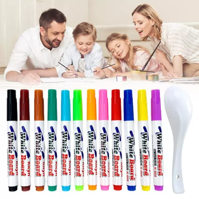 8/12 X Magical Water Painting Pen Toy Whiteboard White Board Marker Tool DXS