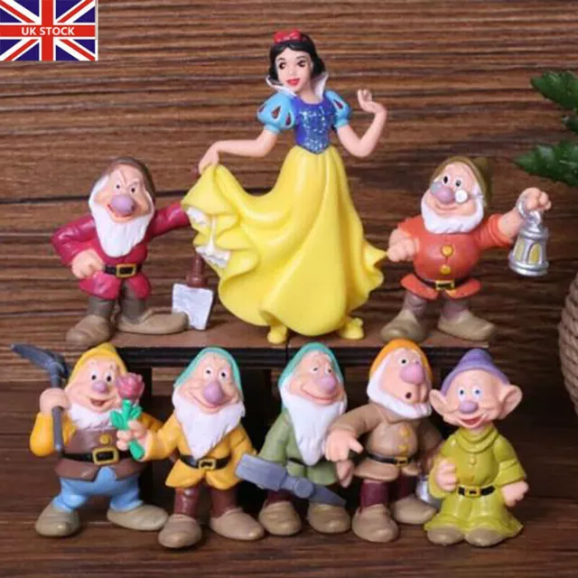 UK Kids 8Pcs/Set Snow White and the Seven Dwarfs Action Figure Doll Playset Toy