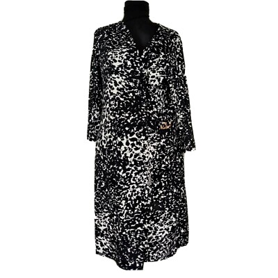 AA Studio Abstract Animal Print Wrap Dress 16