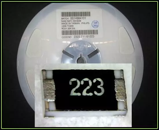 SMT Resistor SMD Widerstand 22KOhm 22K Ohm 0,25W 5% 1206 1xRolle 5000 Stück