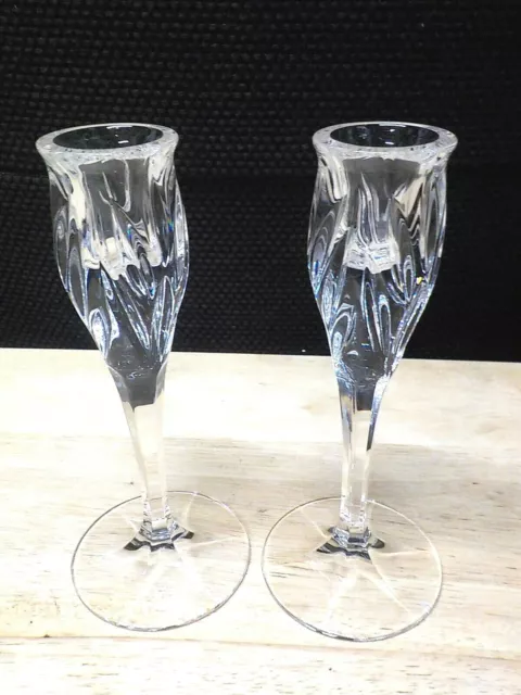 Gorgeous Pair Of Crystal Candle Sticks Or Holders