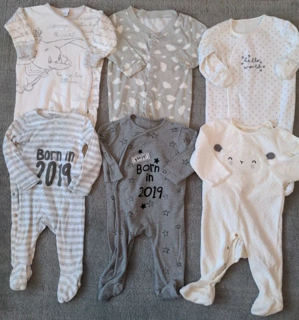 Pacchetto bambine ragazzi 3-6 mesi vestiti pigiama pigiama ora da letto x 6