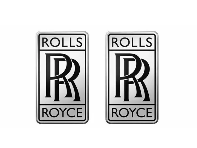 2x Vintage Rolls Royce Silber ROT Farbe Auto Kühler Big RR Logo Emblem...