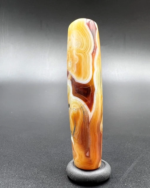 Old Antique Banded Agate Bactrian Ancient Roman Greek Gems Jewelry Bead Pendant