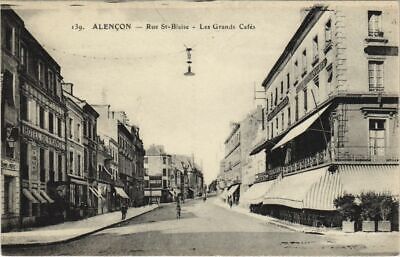 CPA ALENCON - Rue St-Blaise-Les Grands Cafés (138374)