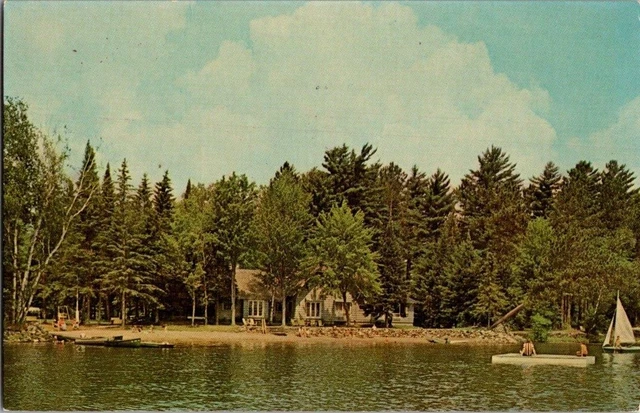 1950'S. Lofty Pines Lodge. Germain Lake, St. Germain, Wisconsin. Postcard T32