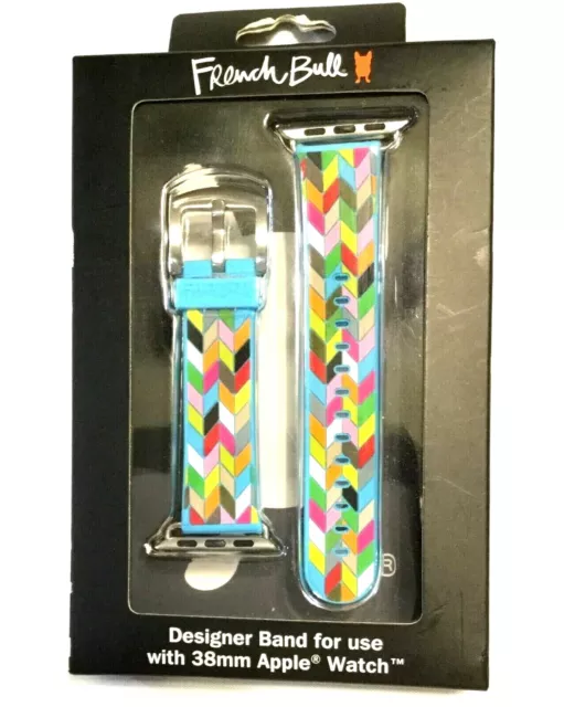 NEW FRENCH BULL ZIGGY DESIGNER BAND for use with 38mm Apple Watch w/ Metal Clip