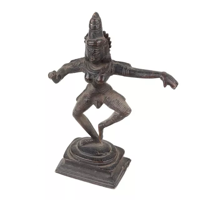 Hecho a Mano Latón Lord Shiva Estatua En Bailando Pose Estatuilla De Para Hogar 2