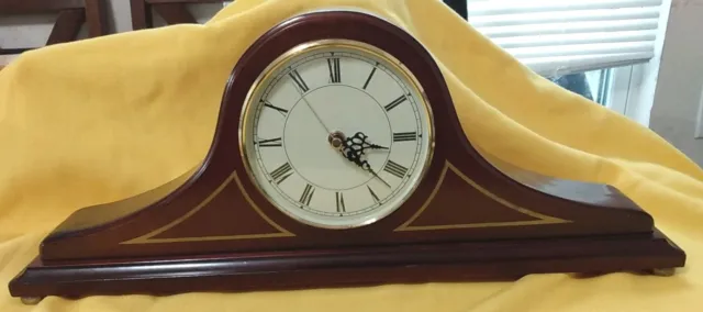 The Bombay Company Quartz Wood Mantle Clock Japan Movement 19" Vintage 1992