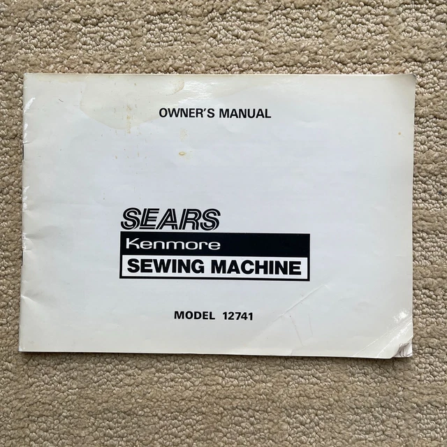 Máquina de coser vintage Sears Kenmore modelo 12741 instrucciones manuales del propietario