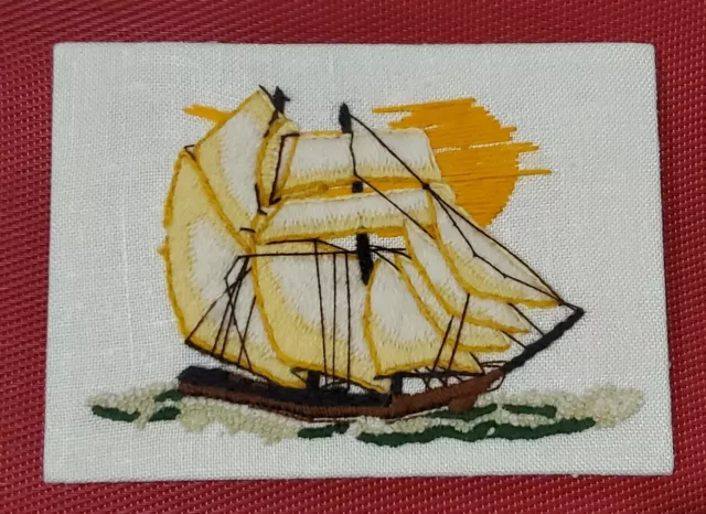 "Velero con aguja COMPLETADO N.O 6817 HAITI 7"" x 5""