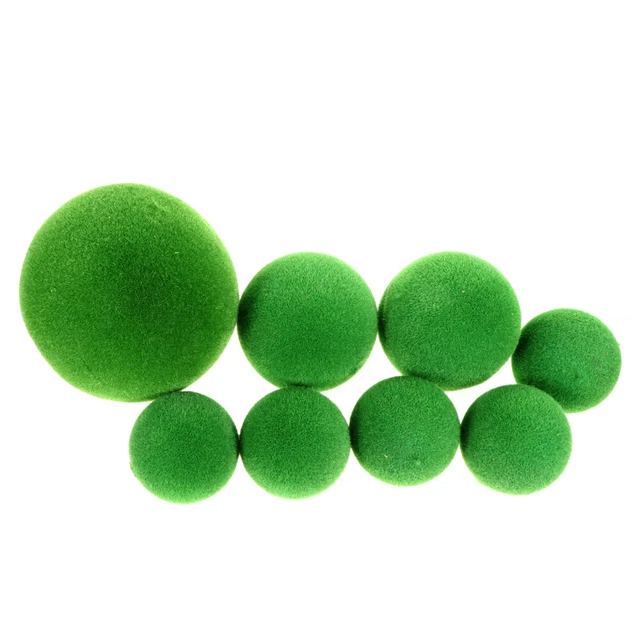 8 piezas Micro bolas de paisaje bola de musgo simulada boda decoración