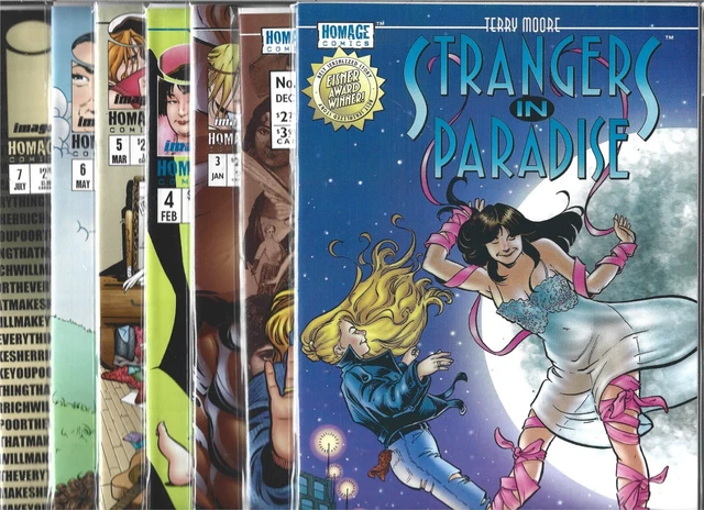 Strangers In Paradise Lot Of 13 #1 2 3 4 5 6 7 8 9 10 11 12 13 Vf/Nm Terry Moore